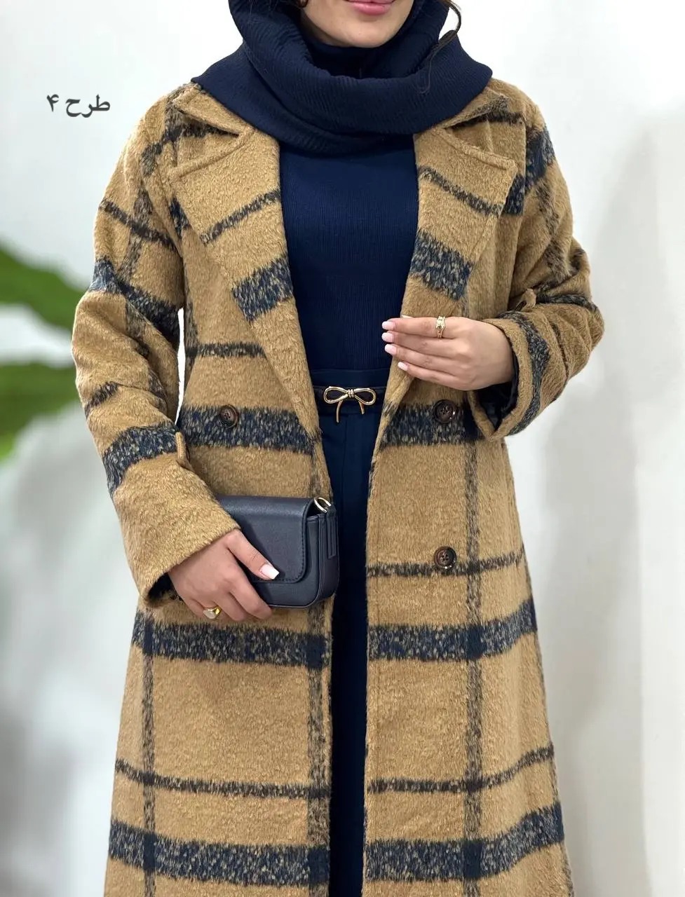 پالتو پشمی بلند آستردار شبنم